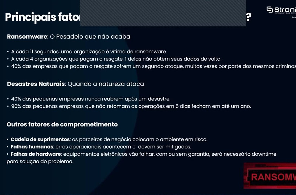 Principais fatos sobre interrupção de operações — Webinar Stronit